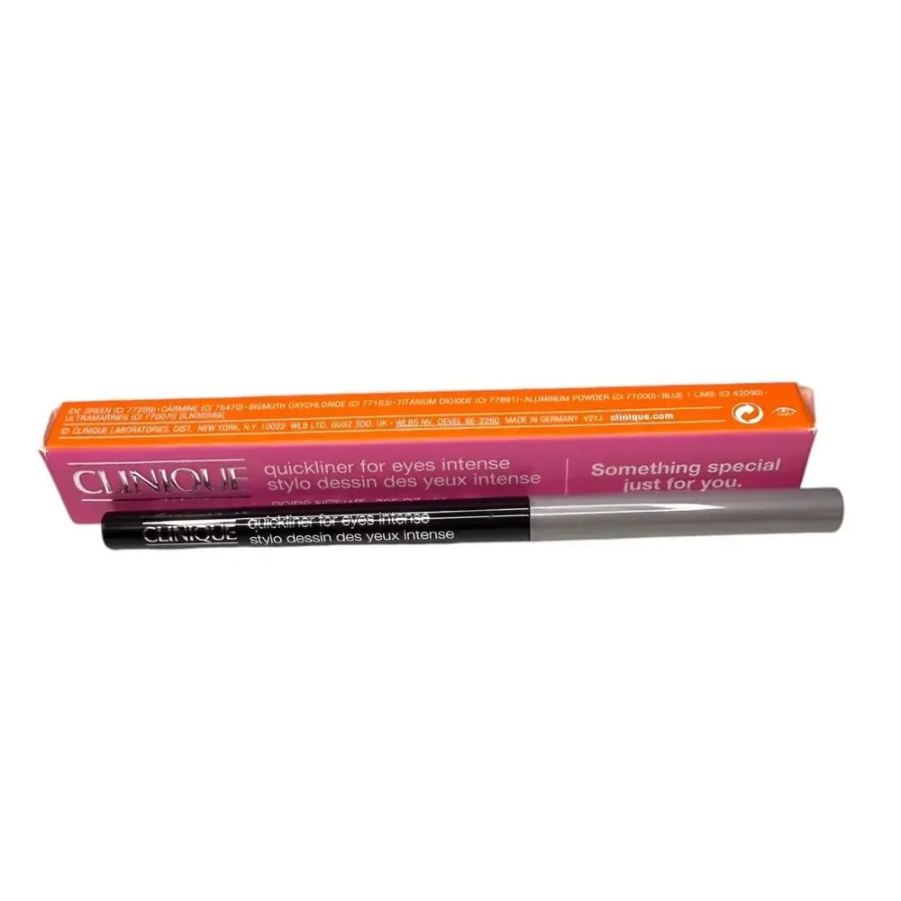Clinique Quickliner For Eyes Intense 09 Ebony Intense Pencil Long Lasting .005oz